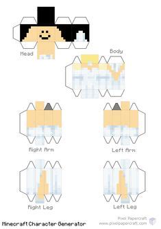 Quackity Con Vestido De Novia Papercraft Manualidades Minecraft Para