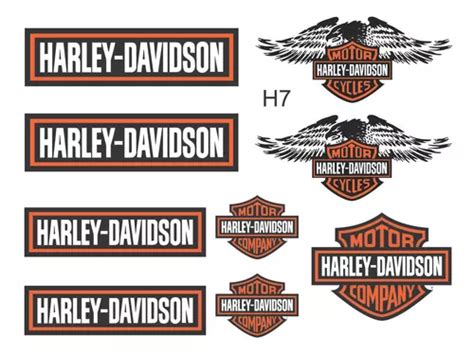 Kit Adesivos Capacete Refletivo Harley Davidson Motor Cycles