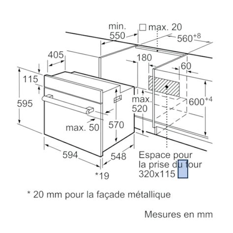 Bosch Four intégrable 66l 60cm a ecoclean noir hbf133ba0 BOSCH