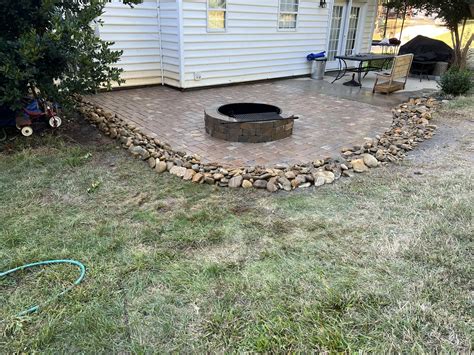 Paver Patio Fire Pit And River Rock Outdoor Living Tip Of The Day