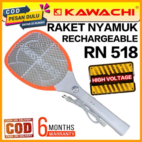 Kawachi Raket Nyamuk Listrik In Senter Led Rn Mosquito Racket