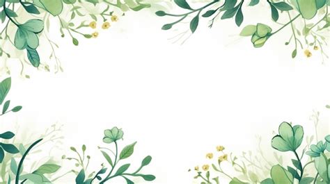 Un Fondo Floral Con Flores Amarillas Y Hojas Verdes Vector Premium