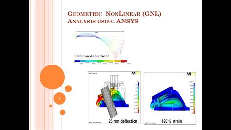 Geometric Nonlinear Analysis Using Ansys Youtube