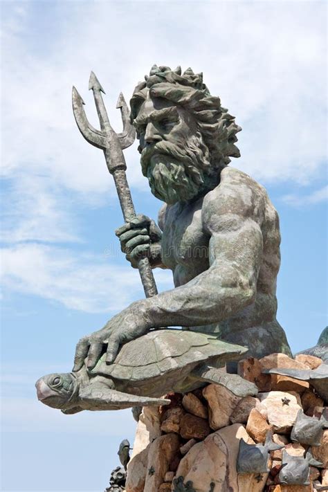 Large King Neptune Statue In Va Royalty Free Stock Photo Image