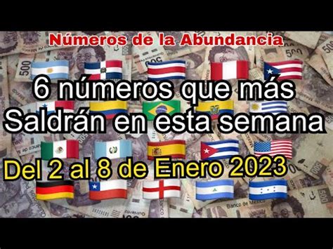 6 números que más salen en la semana del 2 al 8 de Enero del 2023