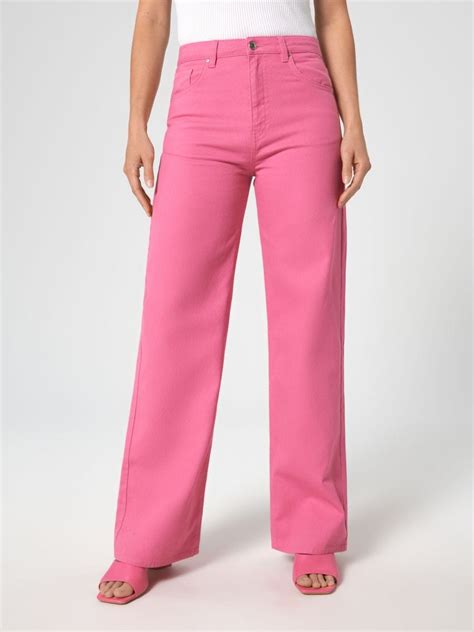 High Waist Jeans Im Wide Leg Fit Farbe Pink Sinsay F J