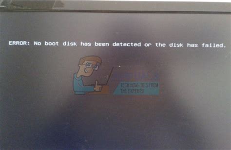 Fix No Boot Disk Has Been Detected Or The Disk Has Failed