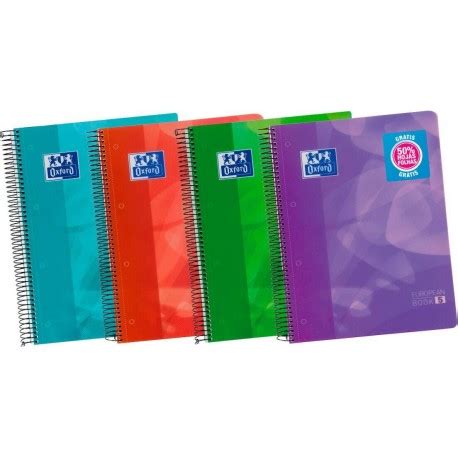 OXFORD CUADERNO EUROPEANBOOK 5 MICROPERFORADO 120 HOJAS 50 GRATIS 5X5