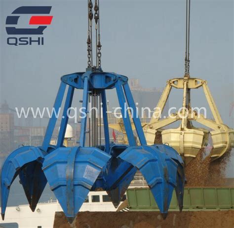 Orange Peel Four Rope Mechanical Crane Grab For Bulk Cargo Crane Grab