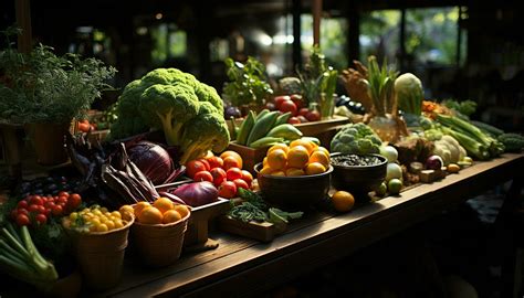 Freshness Of Nature Bounty Organic Vegetables Healthy Eating Abundant