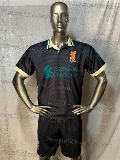 Uniforme De Futbol Soccer Liverpool Visita Negro