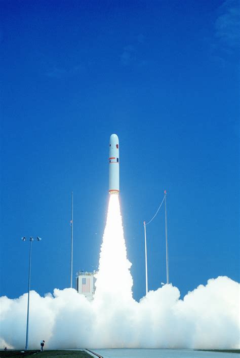 A Trident II D 5X2 Intercontinental Ballistic Missile Clears A Launch