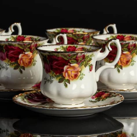 Royal Albert Porzellan Kaffee Mocca Set Teilig Old Country Roses