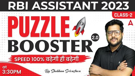 Rbi Assistant 2023 Puzzle Booster Reasoning By Shubham Srivastava