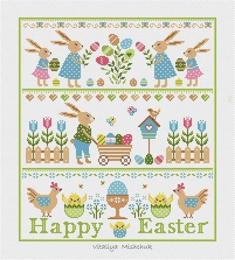 Pin By Stefania Borghetti On Punto Croce In Easter Sampler