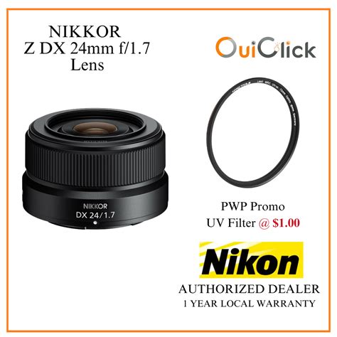 Nikon Nikkor Z Dx 24mm F17 Nikon Z Dx 24mm F17 Mirrorless Lenses