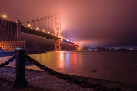 Golden Gate Bridge in San Francisco, California at Night Time · Free ...