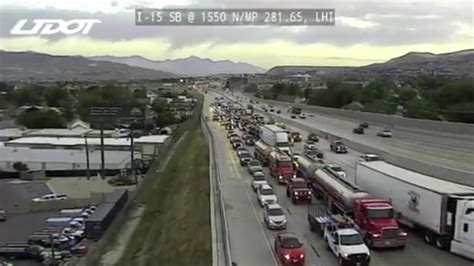 Semi Truck Hauling Gasoline Sparks Fire Shuts Down Southbound I 15