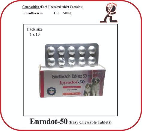 Enrofloxacin Mg Brand Enrodot Tablet Dotcom Pharma Packaging