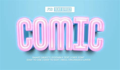 Effet De Style De Texte Comique Psd Premium