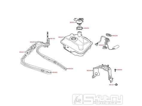 F10 Nádrž palivový kohout Kymco Fever 1 50 ZX50 KCA SA10AL Curio