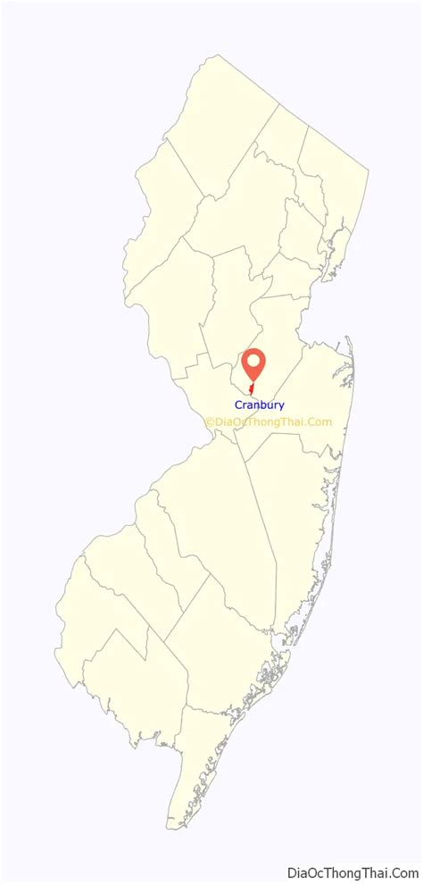 Map of Cranbury CDP - Thong Thai Real