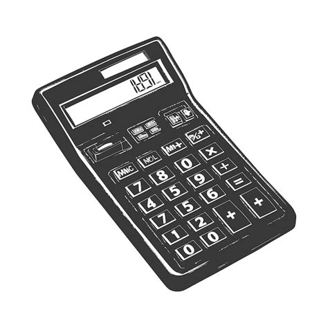 Premium Vector Silhouette Calculator Office Utility Black Color Only