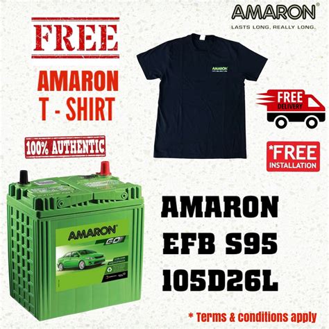 Amaron Hi Life DURO EFB S95 105D26L Car Battery Bateri Kereta