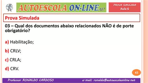 Curso De Legislação De Trânsito Em Auto Escola Processo De