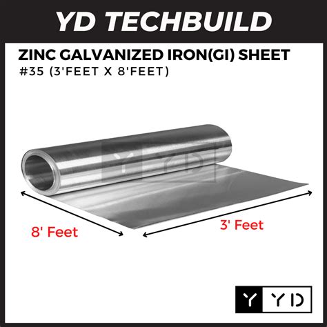 3x8 Zinc Plain Sheet Roll Galvanized Irongi Metal 35015mm