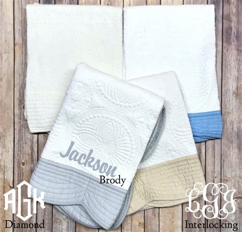 Monogrammed Baby Quilt