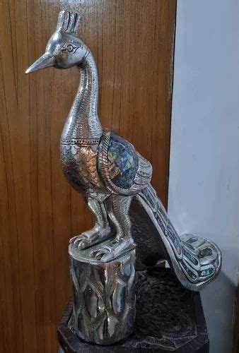 Silver Plated Wood Peacock Statue At Best Price In Udaipur ID