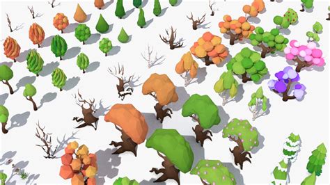 Artstation Lowpoly Forest Pack Game Assets