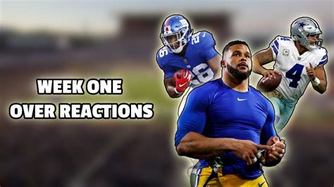 NFL WEEK 1 OVER REACTIONS WEEK 2 PREDICTIONS YouTube