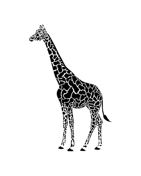 Premium Vector Vector Simple Icon Of A Giraffe Silhouette