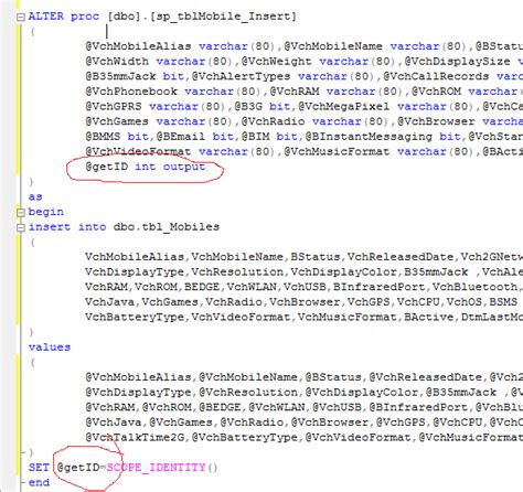 How To Use Output Parameter To Get The Last Inserted Record ID