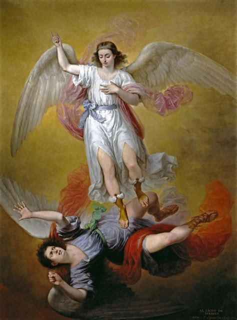 The Fall of Lucifer Painting by Antonio Maria Esquivel | Pixels