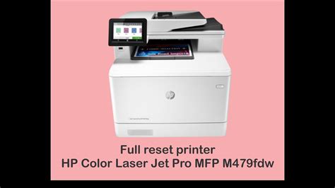 How To Factory Reset Printer Color Laserjet Pro Mfp M479fdw YouTube