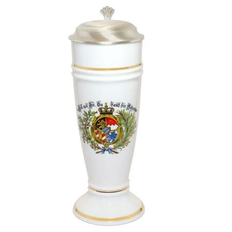 Weissbierkrug Bayern Mit Zinndeckel Porzellan Mehr