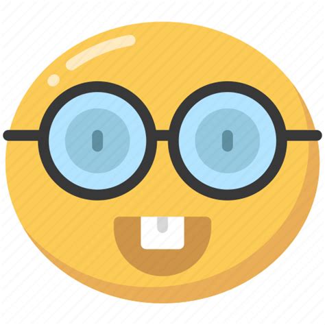 Emoji Emoticon Glasses Happy Nerd Smile Icon