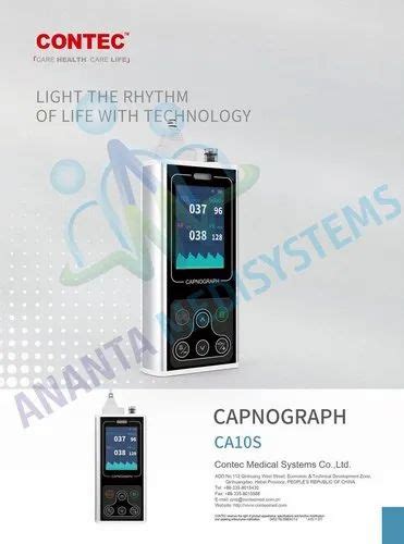 Capnograph Contec Etco2 Sidestream Capnograph Ca10S Wholesaler From Surat