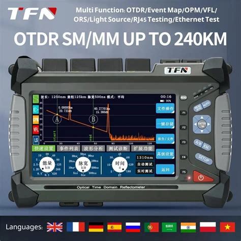 Tfn Fibra Ptica Tester F7 Otdr Sm Mm M Ximo 240km Alta Precis O Alta