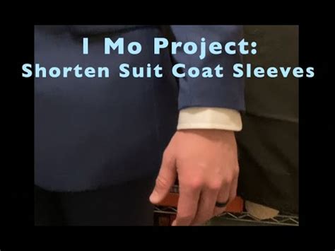 Shorten Suit Coat Sleeves Youtube