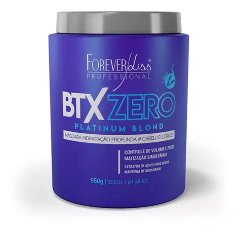 Máscara Matizadora Btx Zero Platinum Blond 950g Forever Liss Mercadolivre