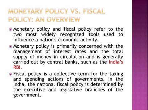 Monetary Fiscal And Income Policy Meaning And Instruments PPT