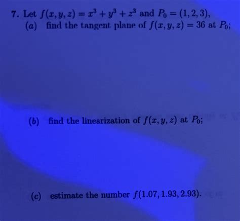 Let F X Y Z X3 Y3 Z3 ﻿and P0 1 2 3 A ﻿find The