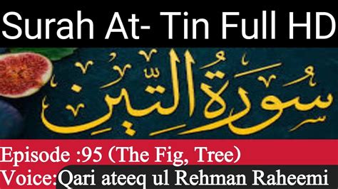 Surah At Tin Full Hd Episode 95 With Arabic Text سورہ التین