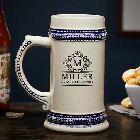 Personalized Beer Stein Ceramic Beer Stein Beer Lover Gift Birthday