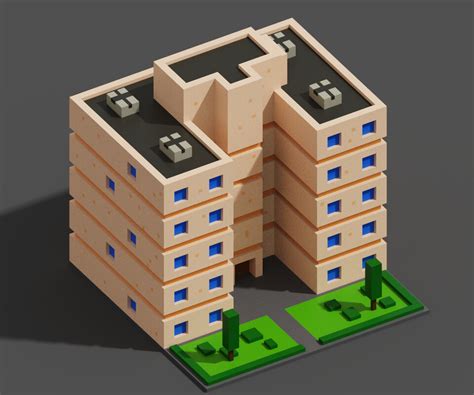 Artstation Voxel City Building