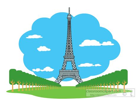 Europe Clipart - eiffel-tower-monument-paris-france - Classroom Clipart